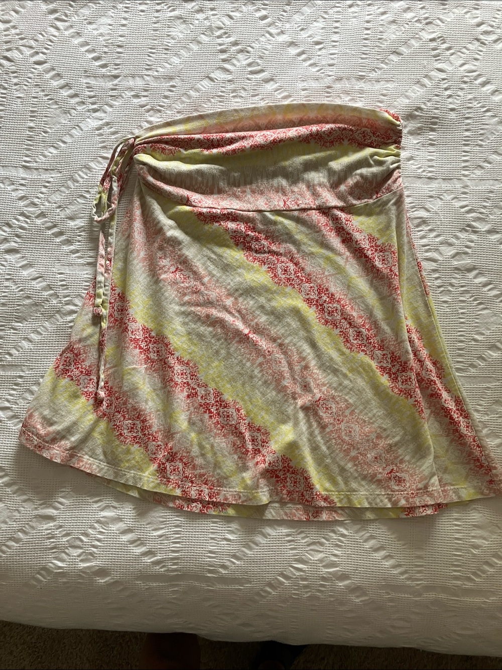 Patagonia Orange and Yellow Floral Asymmetrical Skirt